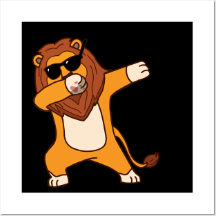 Dabbing Lion Posters and Art